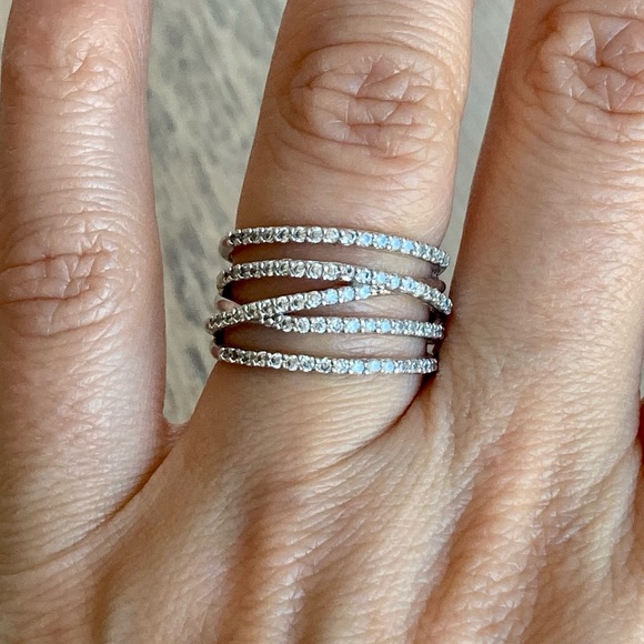 Stella & Dot Stellar Pave Ring - Silver - Picture 6 of 8